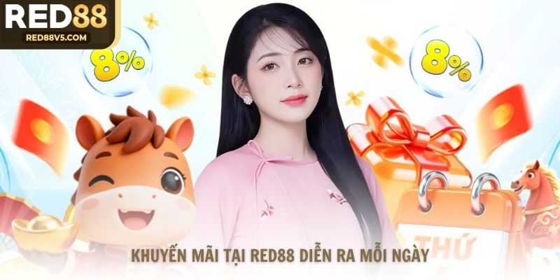 Khuyến mãi tại Red88 diễn ra mỗi ngày